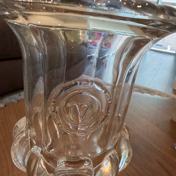 Vintage Val saint Lambert Belgian crystal Vase 9’’ hight